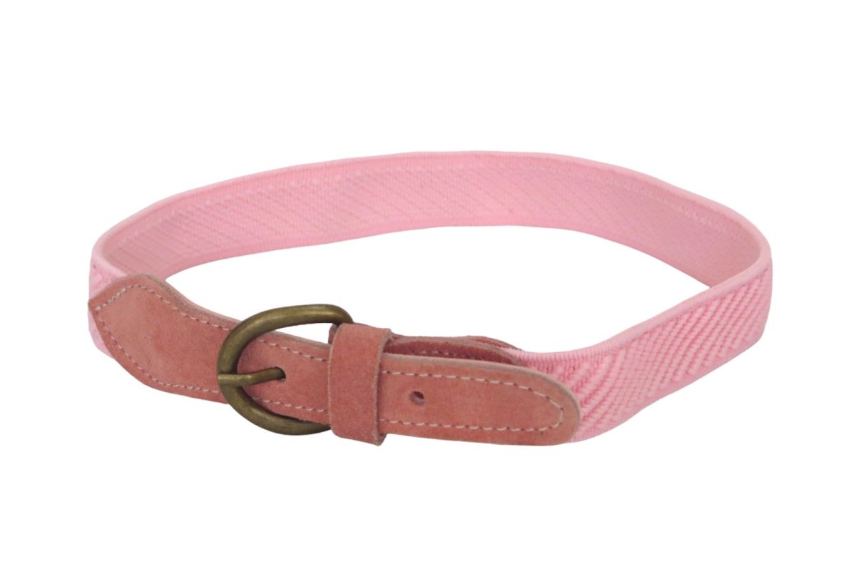 Cinturon Elastico Con Punta De Cuero