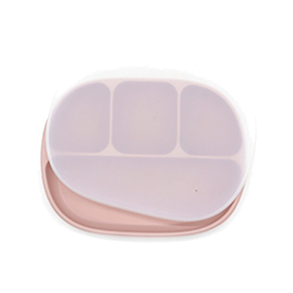 Plato De Silicona Con 4 Divisiones y Tapa