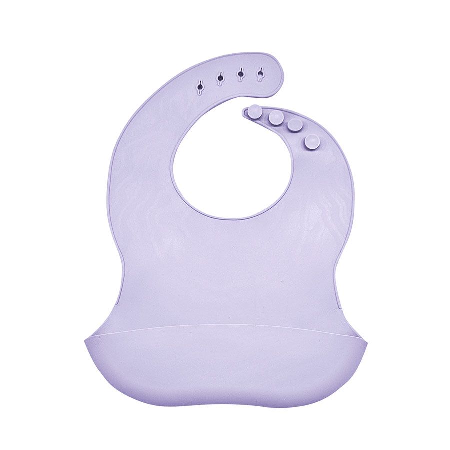 Babero De Silicona Bebe Con Bolsillo Impermeable