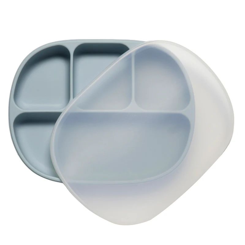 Plato De Silicona Con 4 Divisiones y Tapa
