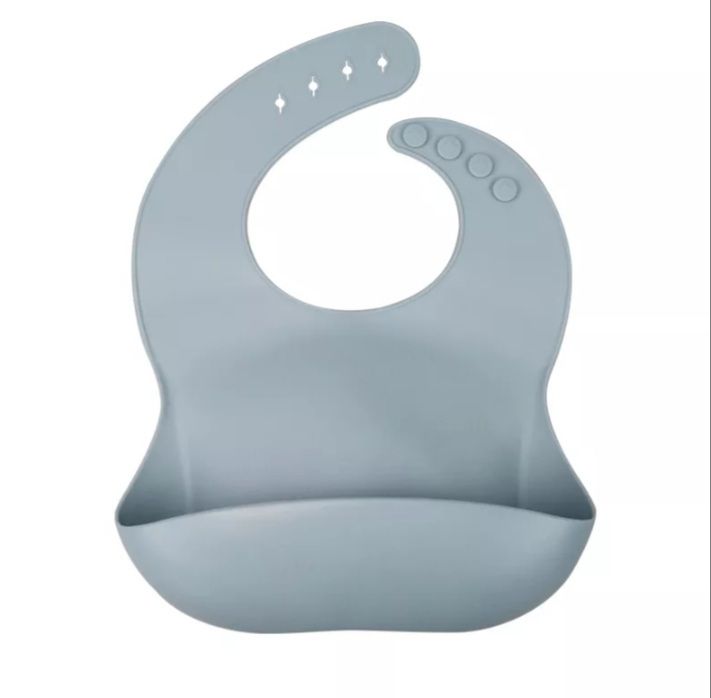 Babero De Silicona Con Bolsillo Contenedor