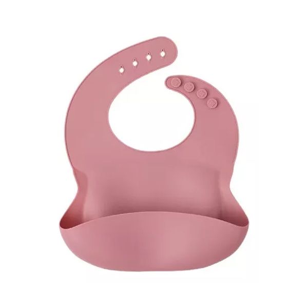 Babero De Silicona Con Bolsillo Contenedor