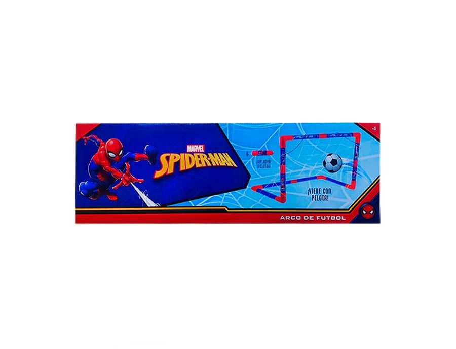 Arco De Futbol Spiderman Hombre Araña - Incluye Inflador Y Pelota