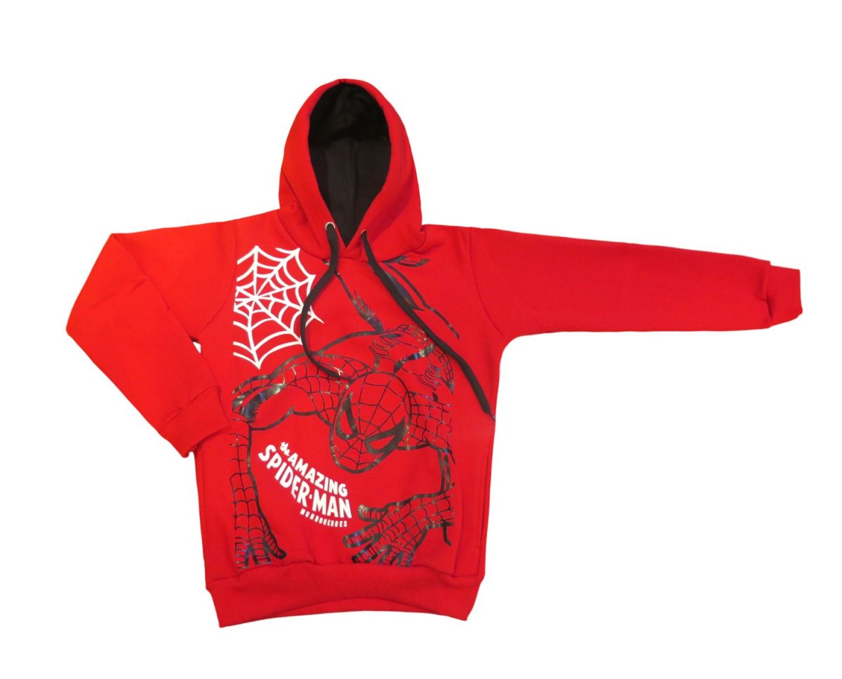 Buzo Frizado Con Capucha Personaje Spiderman