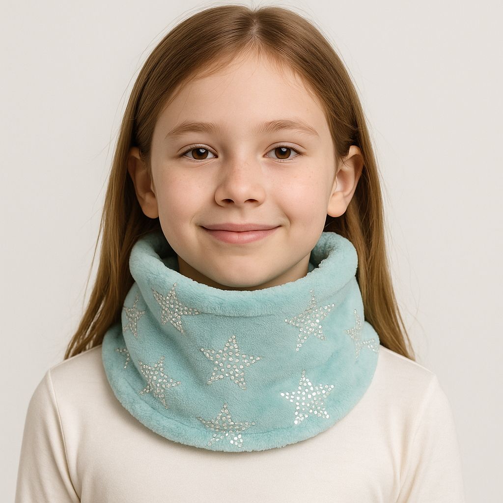 Cuello Piel Estampado con Brillo