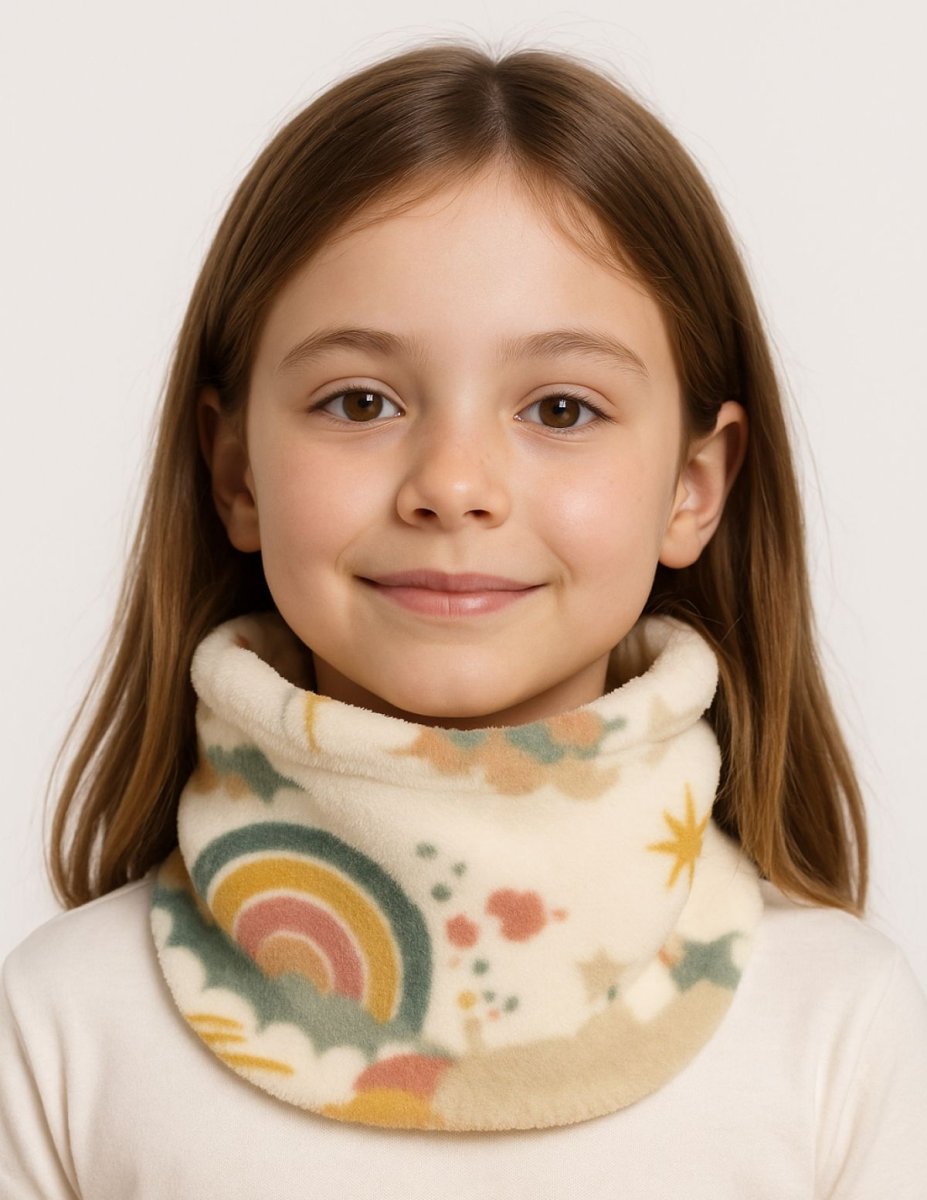 Cuello Piel Estampado Arcoiris