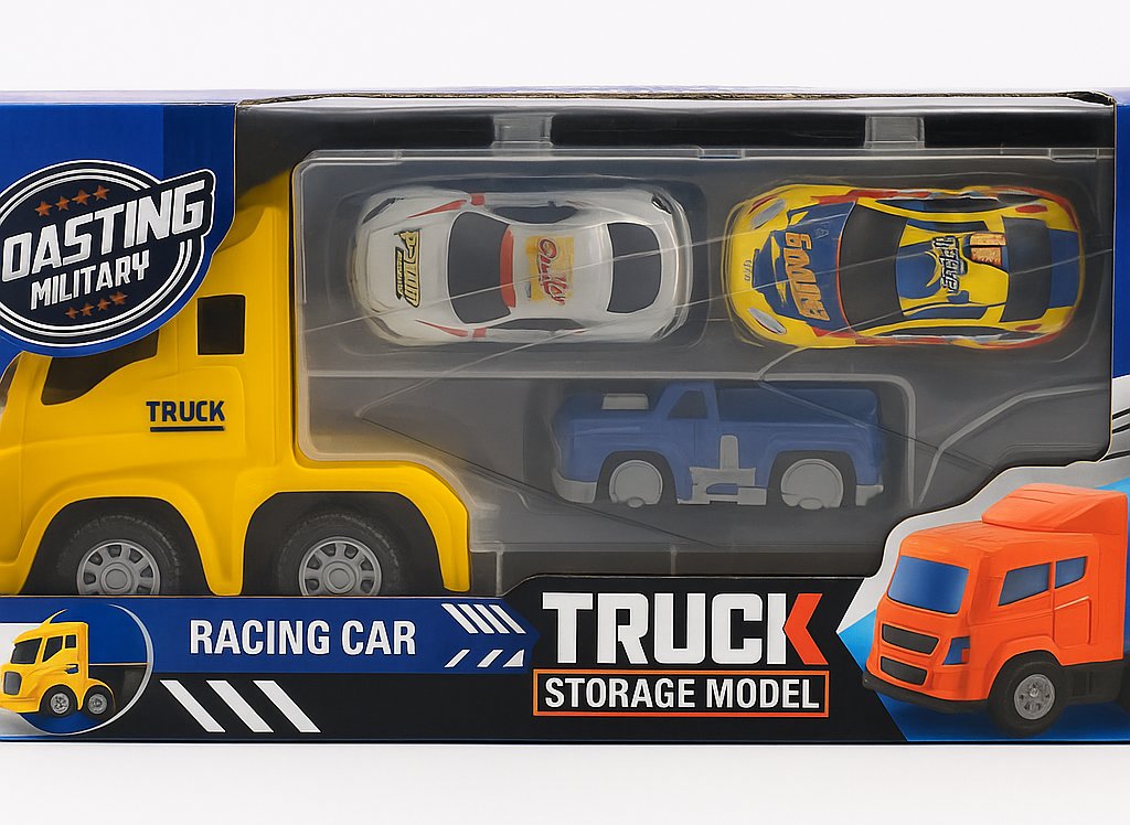 Camion Mosquito - Coasting Truck Storage Model - Incluye 3 Autitos