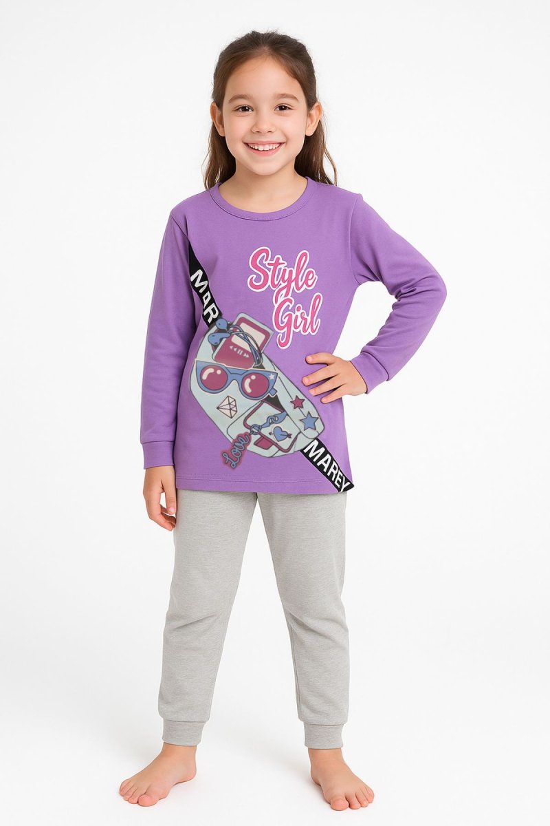 Pijama Interlock Manga Larga Estampado Stile Girl