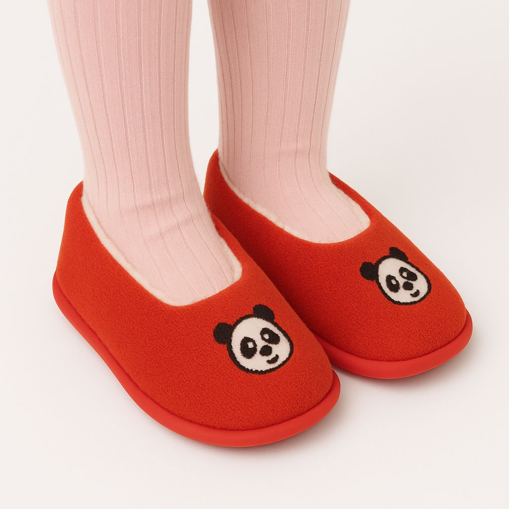 Pantuflas de Polar Bordado Con Corderito Adentro