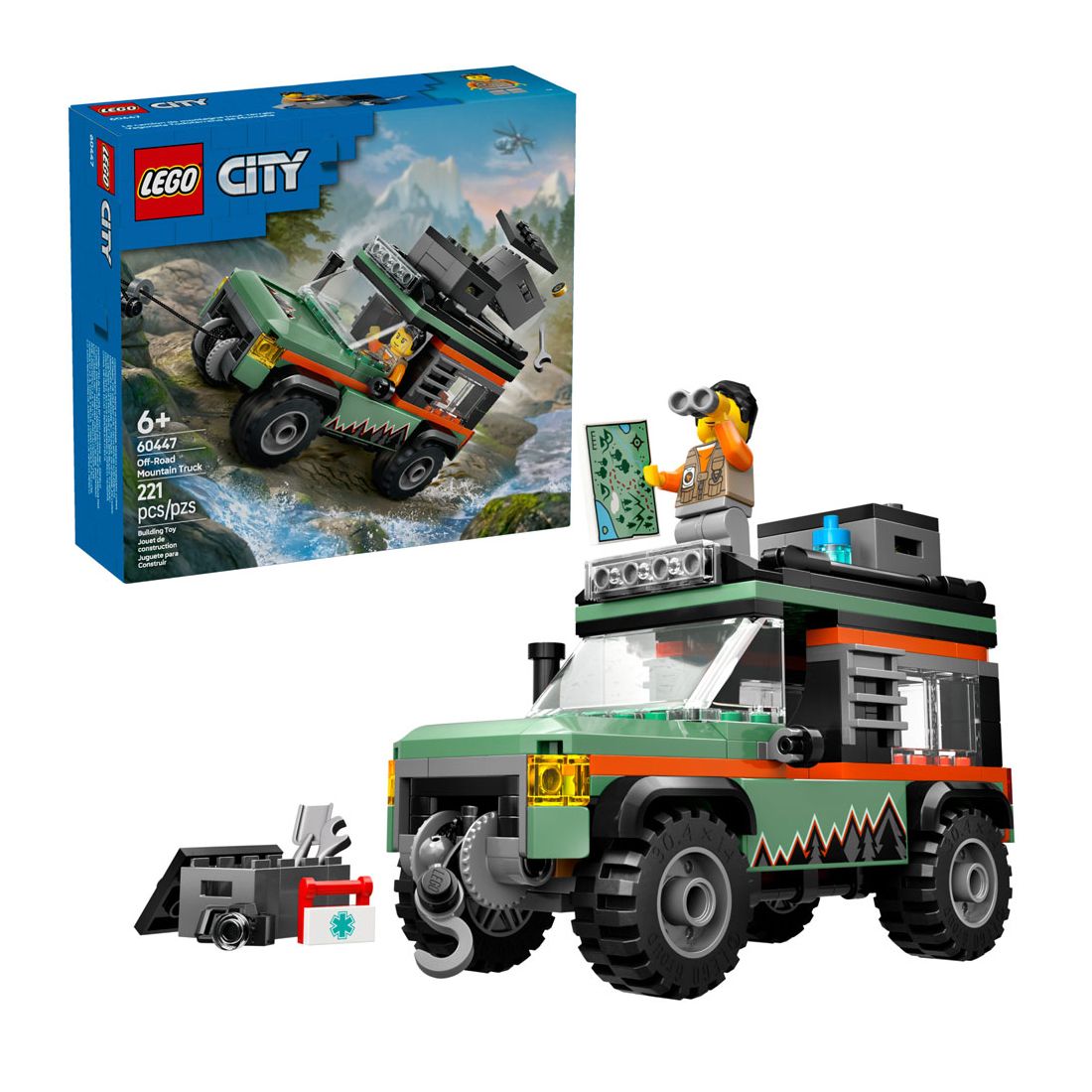 Vehiculo De Montaña Todo Terreno - Off-Road Mountain Truck - Lego City - 221 Piezas