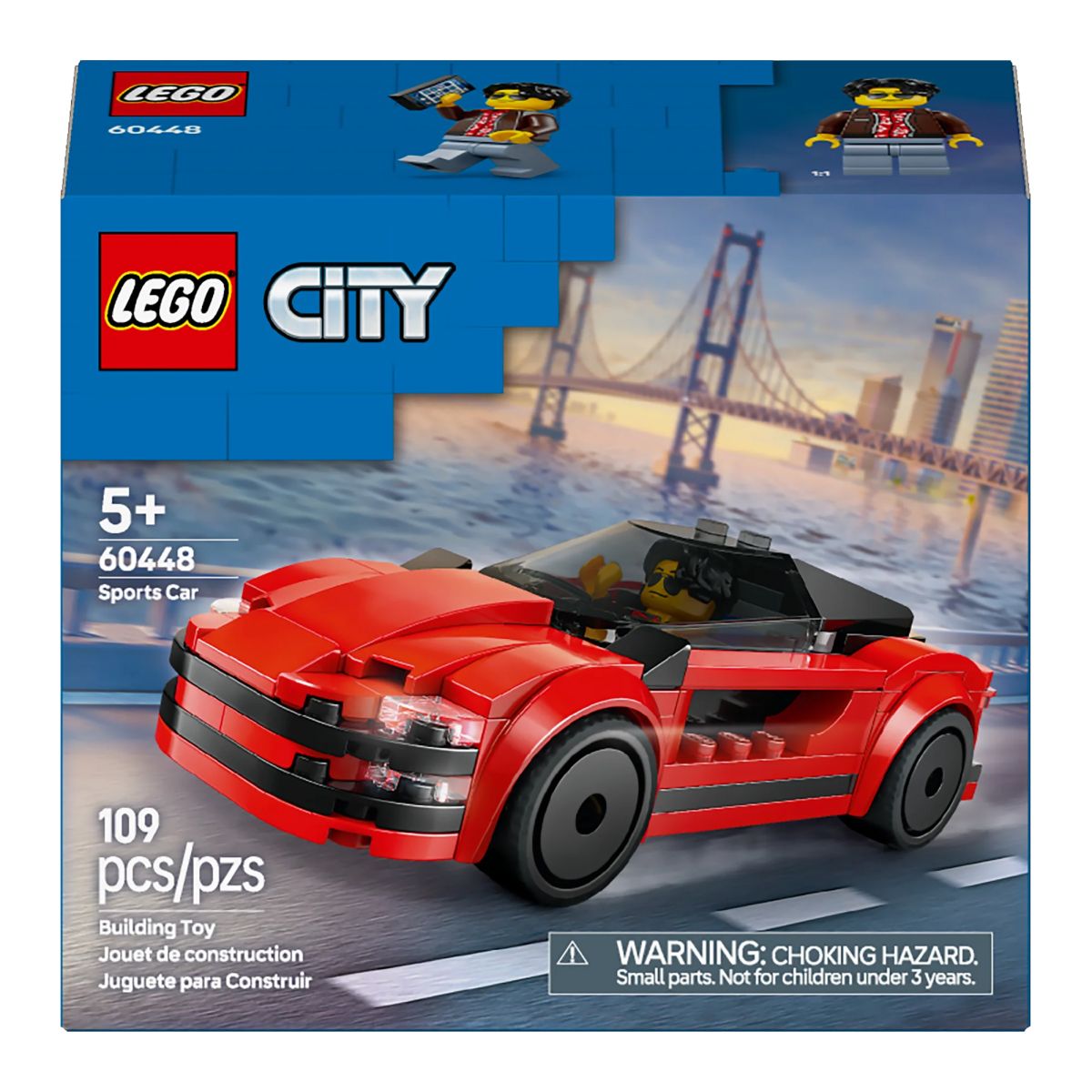 Auto Deportivo Con Conductor - Sports Car - Lego City - 109 Piezas