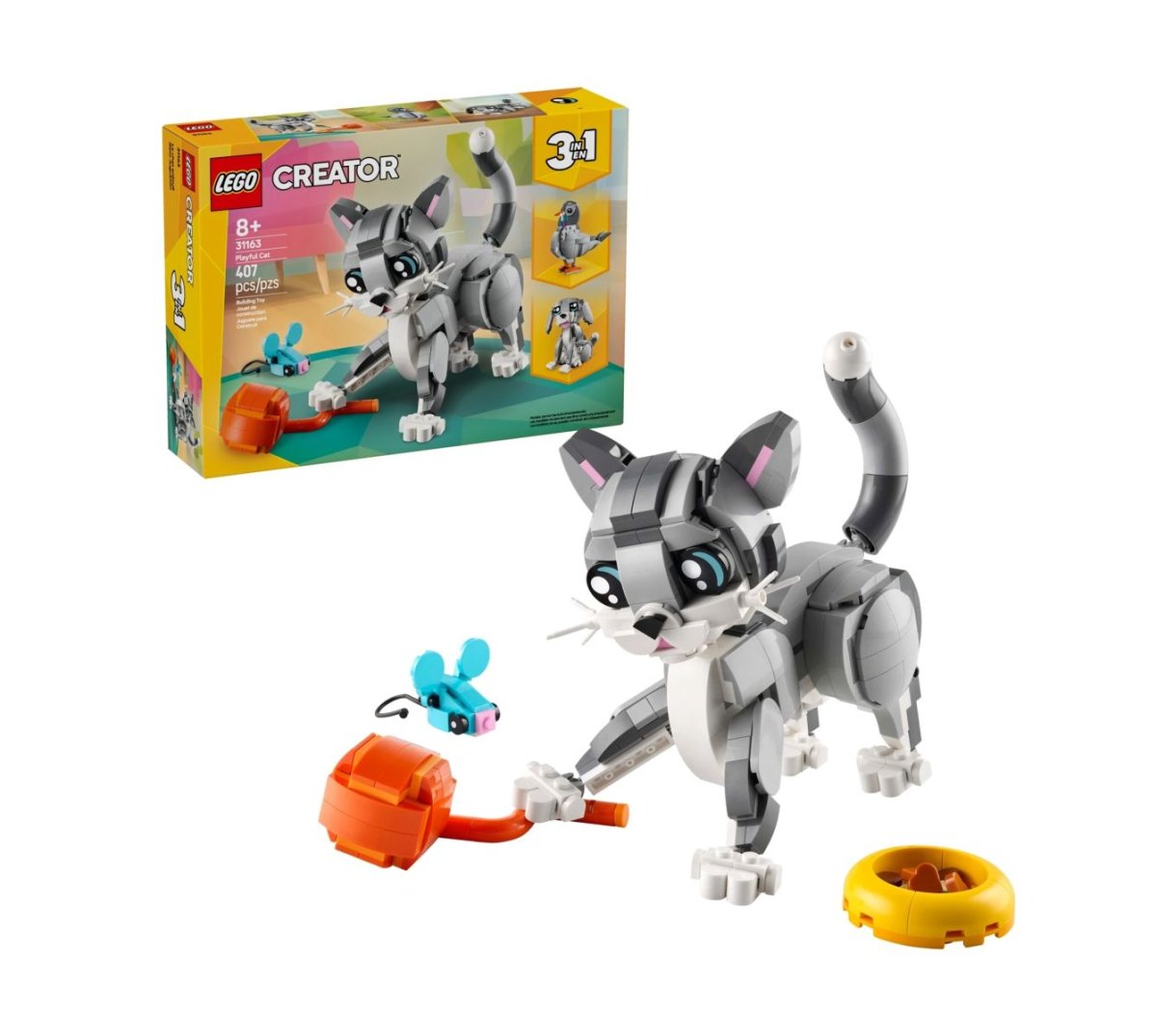 Gato Jugueton 3 En 1 - Playful Cat - Lego Creator -  407 Piezas