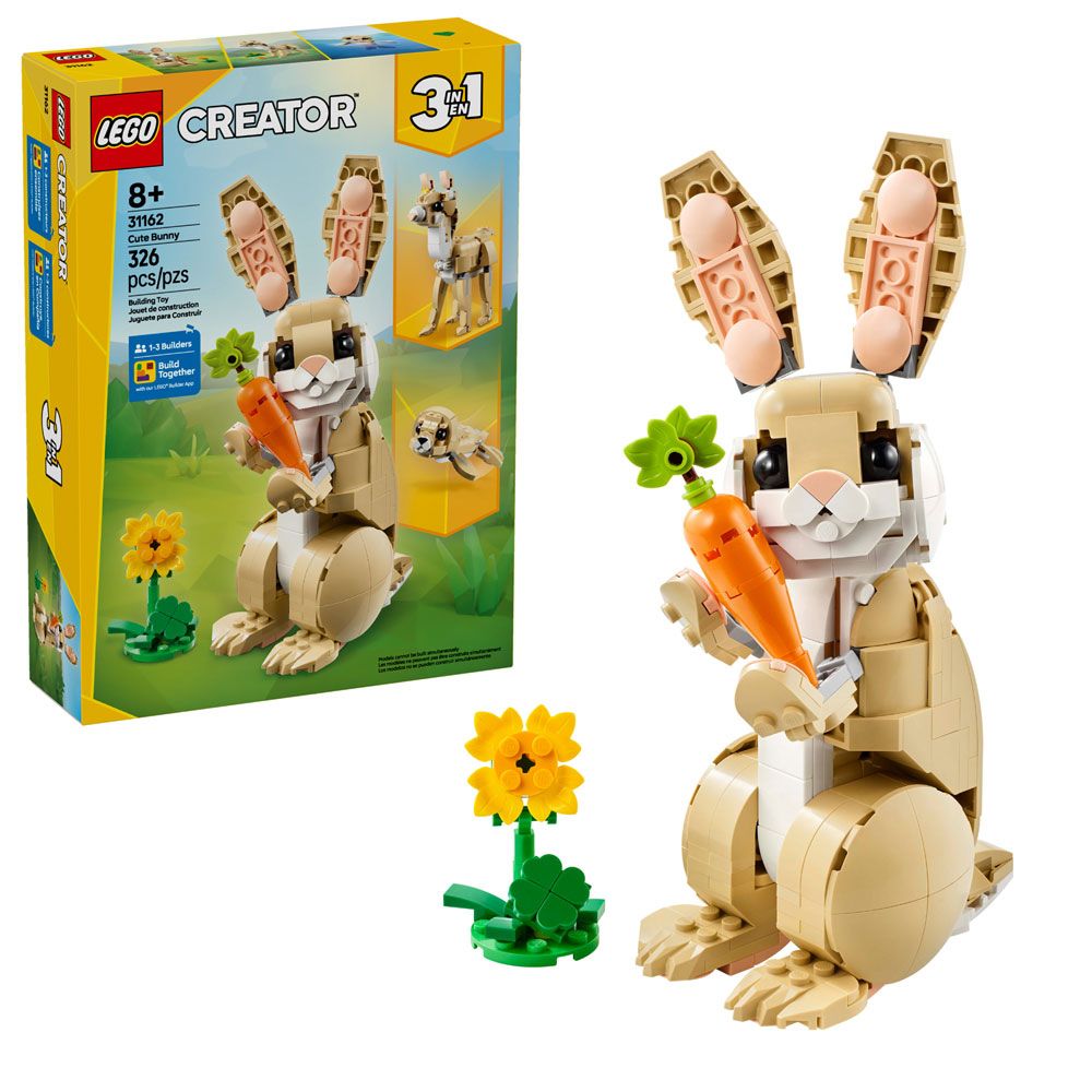 Lindo Conejito 3 En 1 - Cute Bunny - Lego Creator - 326 Piezas