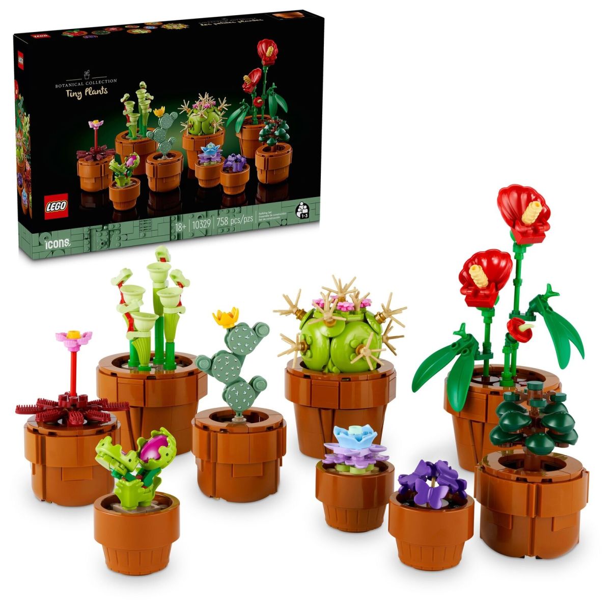 Set De Plantas Pequeñas x 9 - Tiny Plants Botanical Collection - 758 Piezas