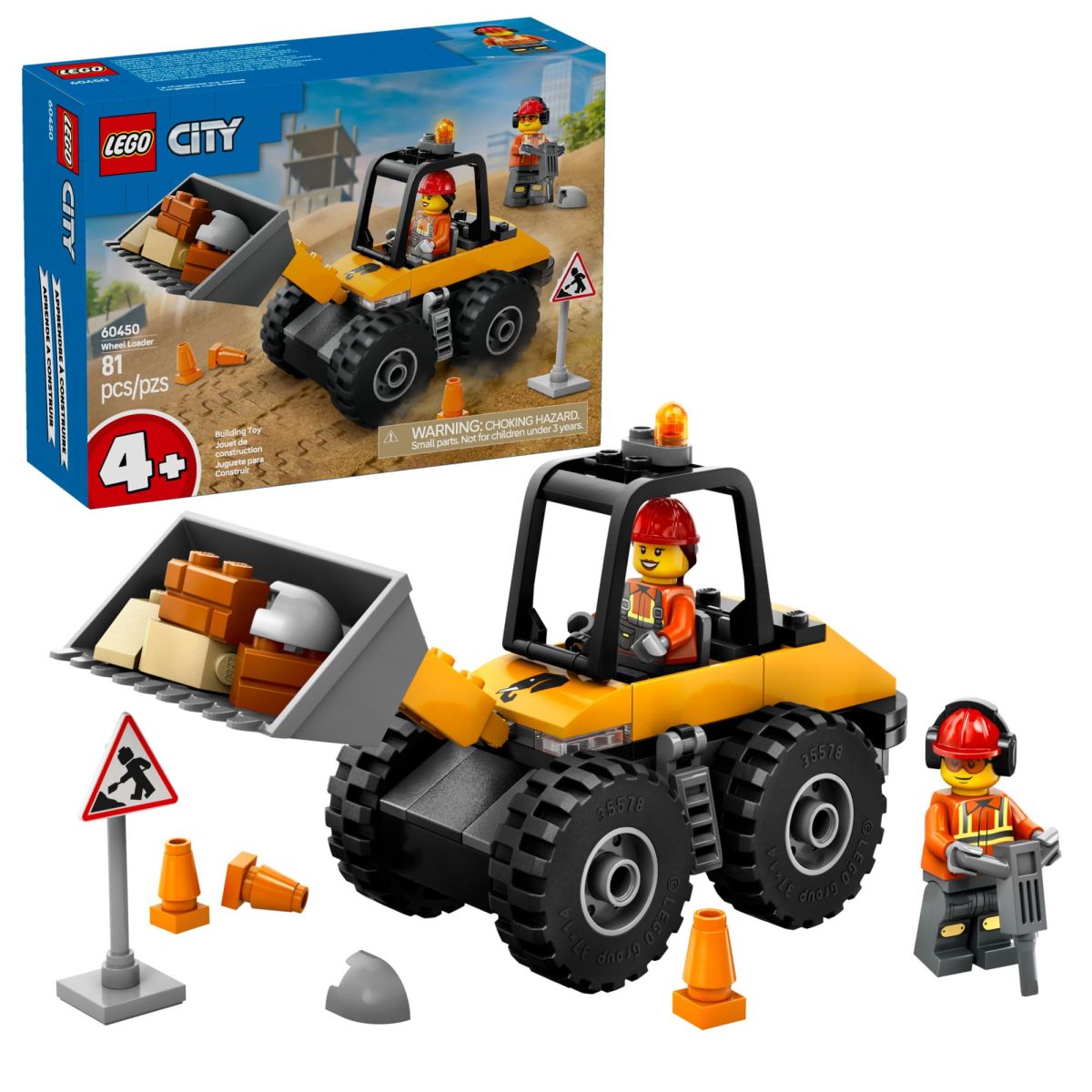 Retroexcavadora - Wheel Loader - Lego City - 81 Piezas
