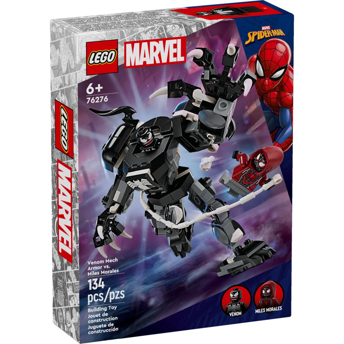 Armadura Robotica De Venom Vs. Miles Morales - Venom Mech Armor Vs. Miles Morales - 134 Piezas