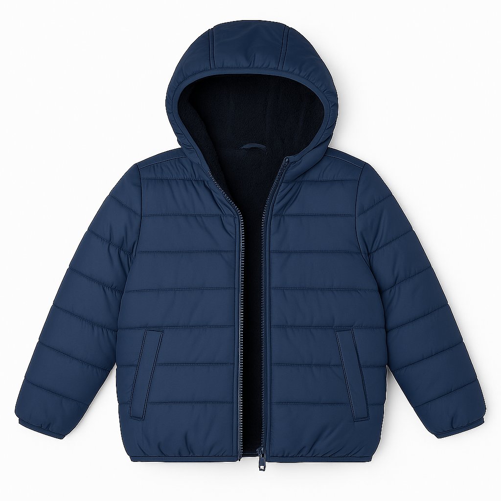 Campera Termica Impermeanble Con Interor de Piel y Capucha Desmontable