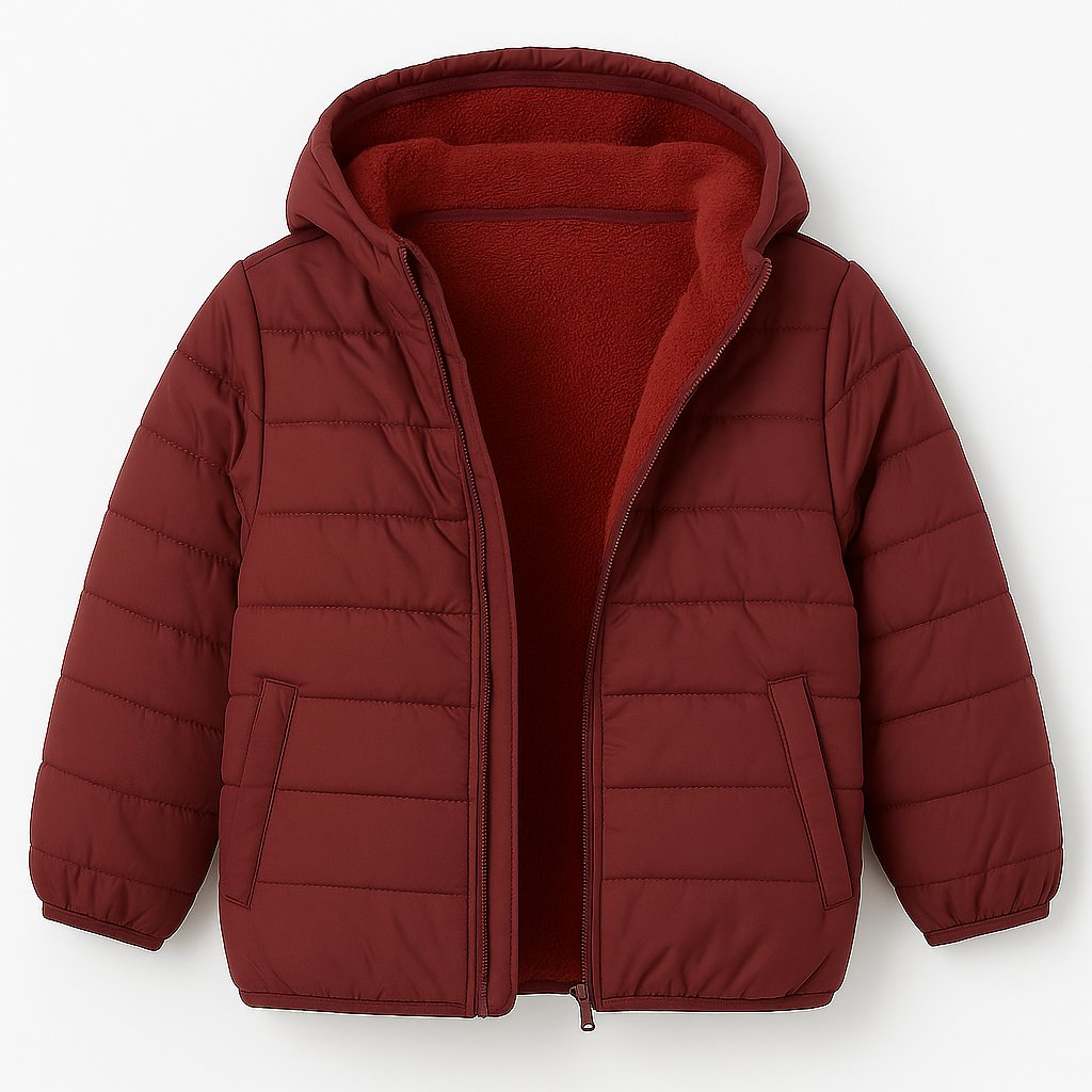 Campera Termica Impermeanble Con Interor de Piel y Capucha Desmontable