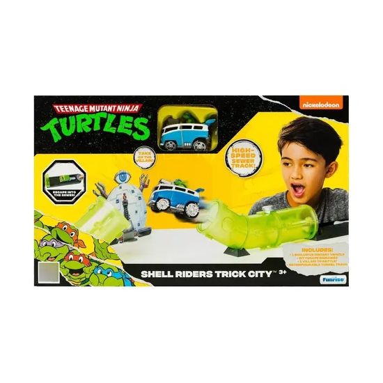 Pista Tunel Lanzador Tortugas Ninja - Shell Riders Trick City