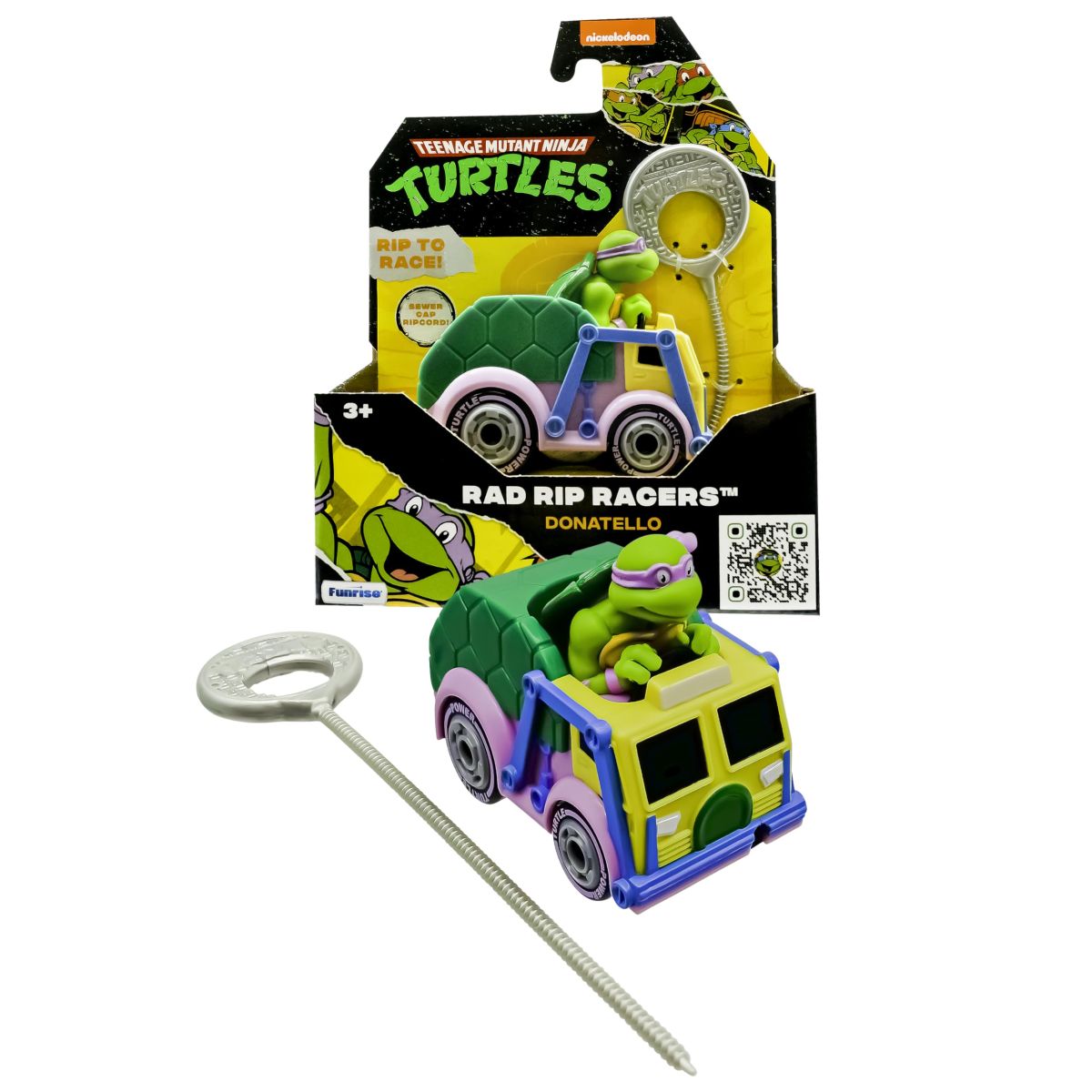 Auto con Figura y Lanzador Tortugas Ninjas - Rad Rip Racers - Donatello