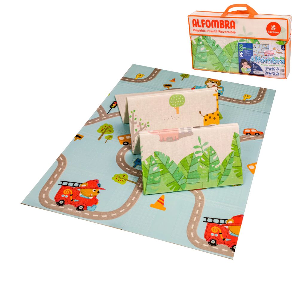 Alfombra Antigolpes Plegable Infantil Reversible 180 Cm X 120 Cm X 0.8 Cm