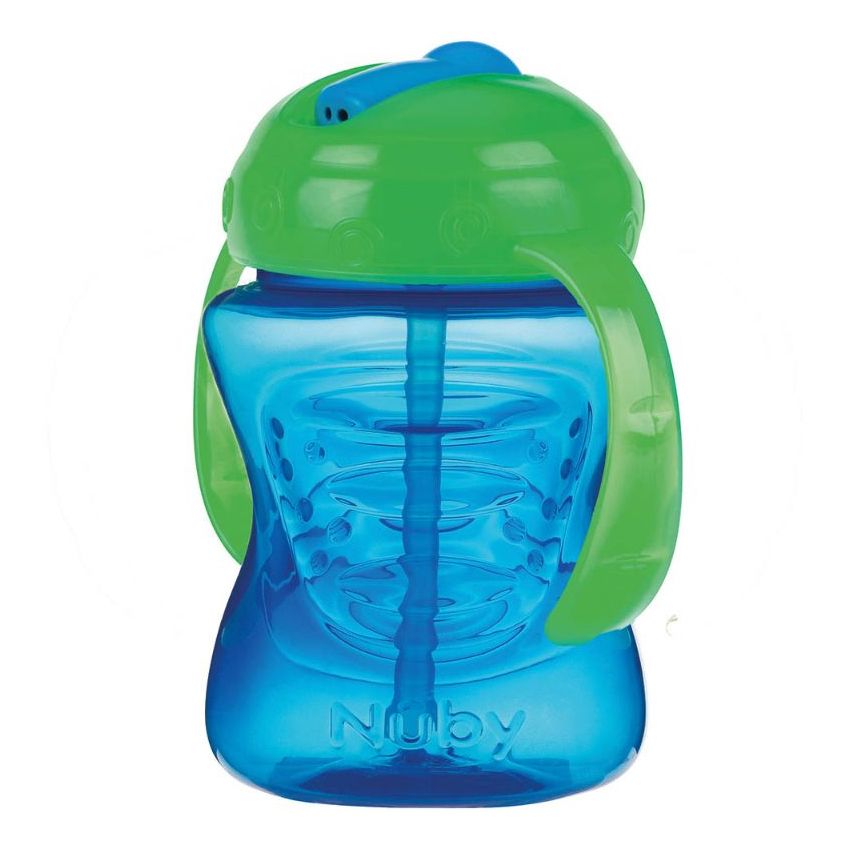 Vaso Con Sorbete Grip N´ Sip´Flujo Directo Con Manijas - 240 ML - 4 M+