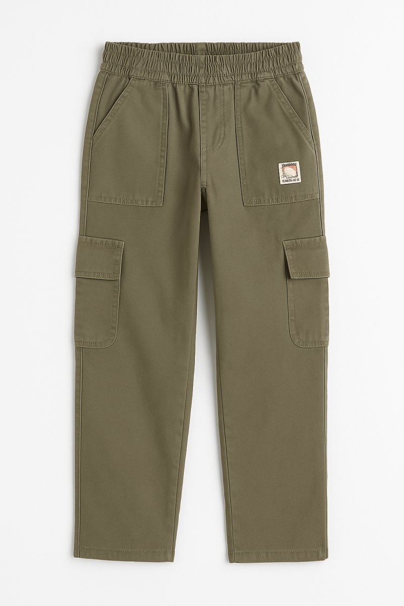 Pantalón De Gabardina Cargo Recto