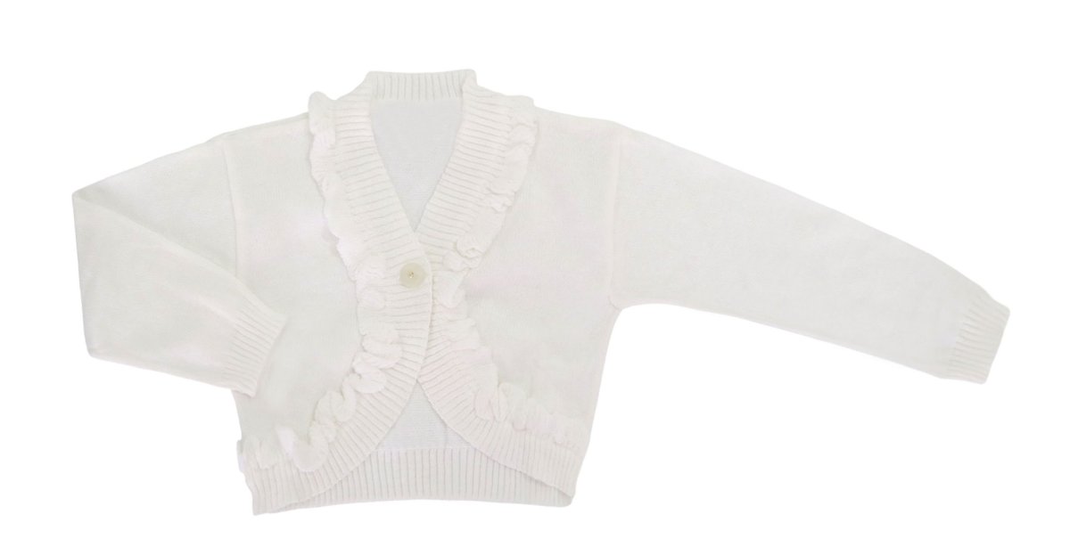 Bolero de Hilo con Volado y Boton Brillante