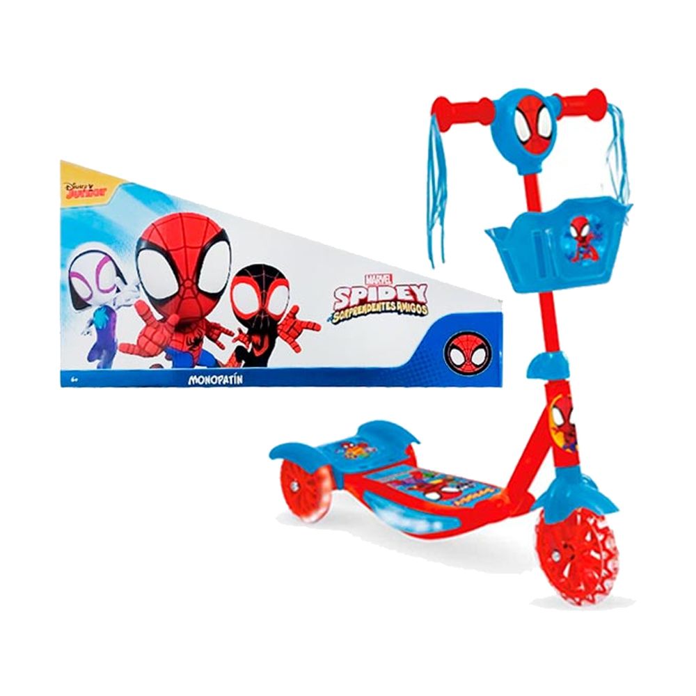 Monopatin Spidey 3 Ruedas Con Luz Y Sonido