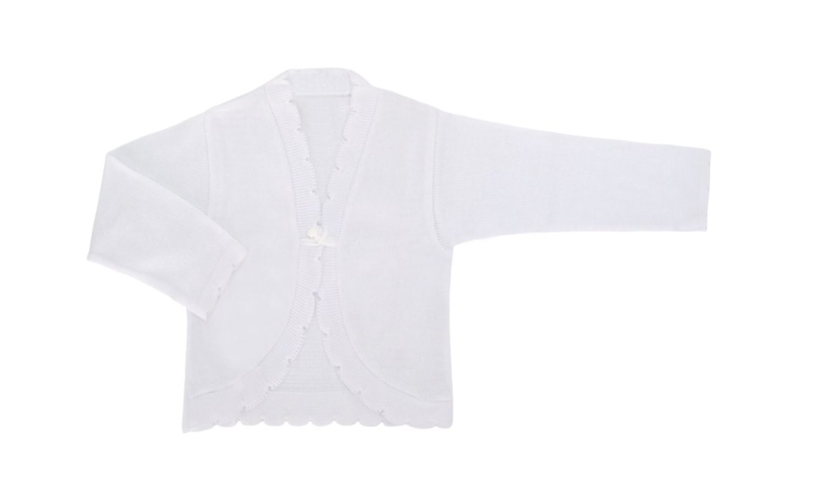 Bolero de hilo con lazo prendedor