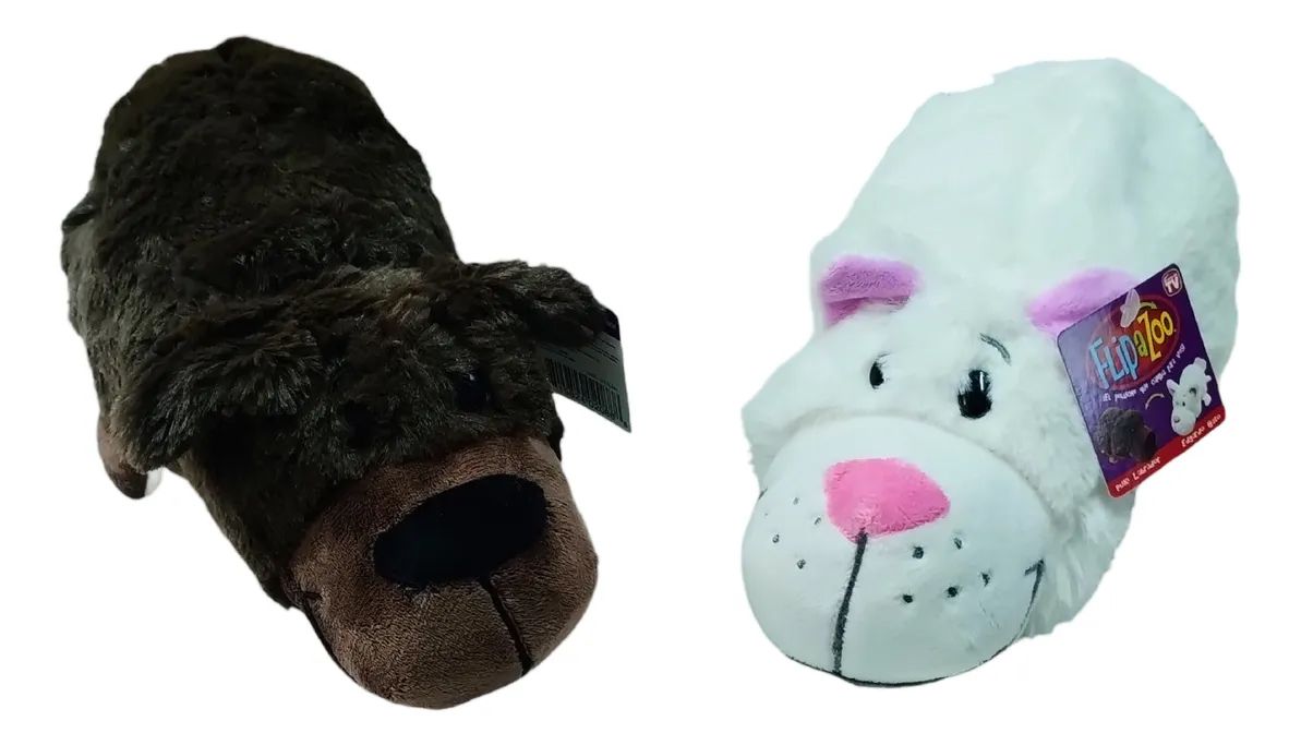 Peluche Reversible 2 En 1 - Perro Labrador Y Gato