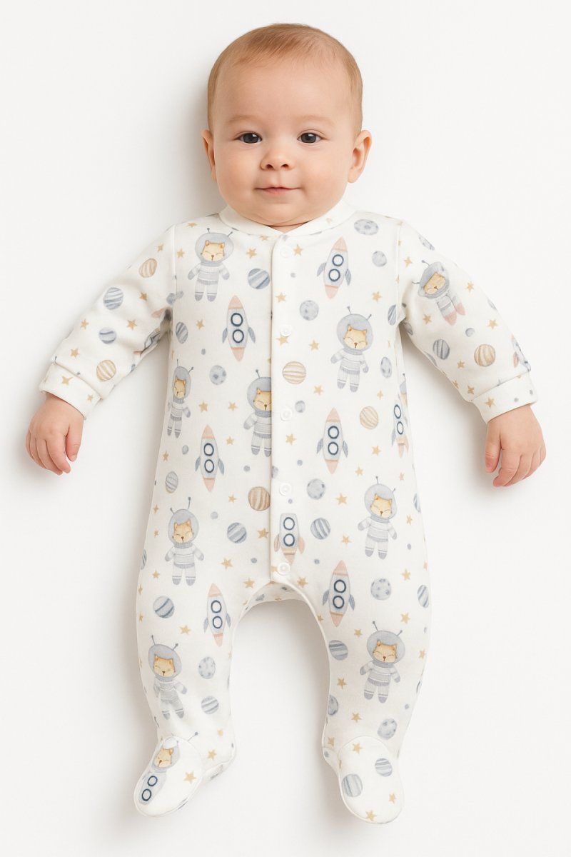 Enterito De Algodon Estampado De Astronauta