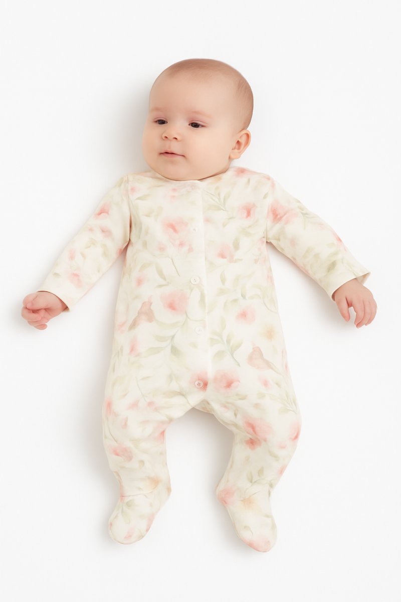 Enterito De Algodon Estampado De Flores