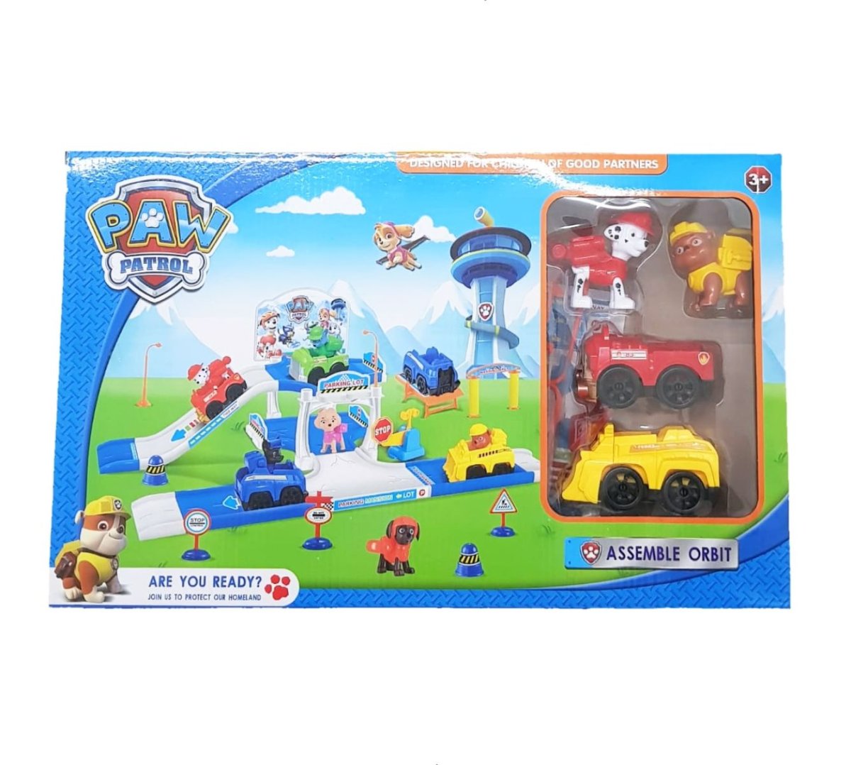 Paw Patrol Estacionamiento - Parking Lot - Incluye 2 Autos Y 2 Figuras