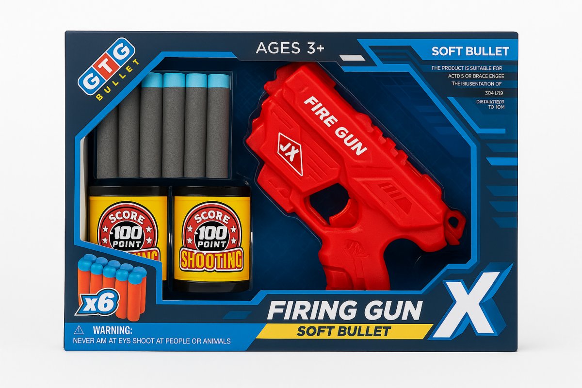 Pistola De Dardos - Incluye Latitas Para Derribar