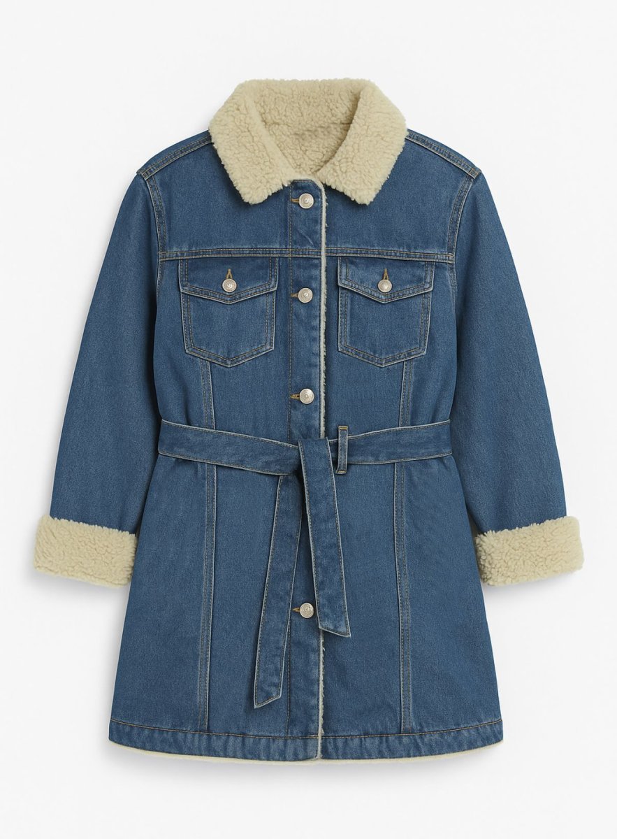 Tapado de Jean Con Cordero Interior