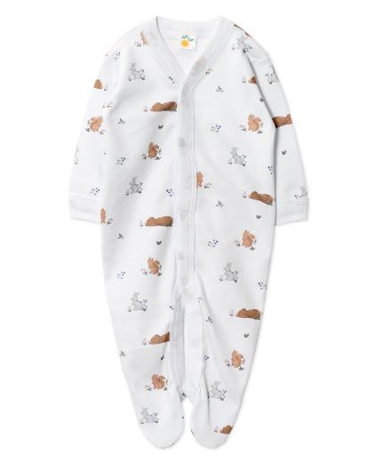 Enterito Algodon Estampado De Osos Con Pie