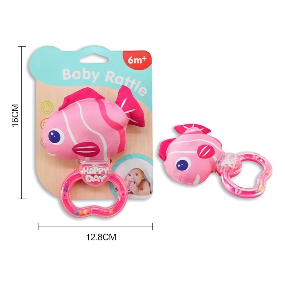 Sonajero Mordillo Pez De Tela Vinil