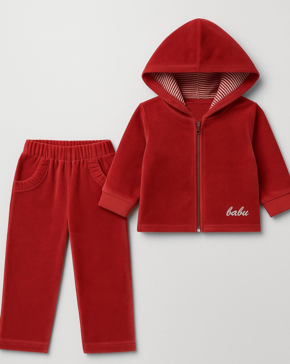 Conjunto Plush Campera y Pantalon Sin Pie