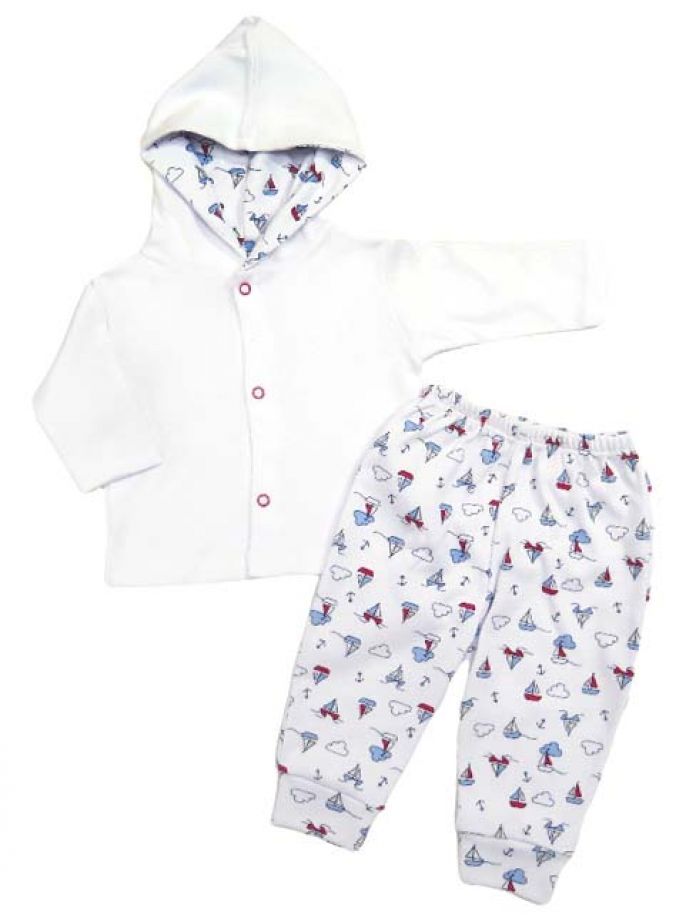 Conjunto de Saco y Pantalon Sin Pie Barquitos