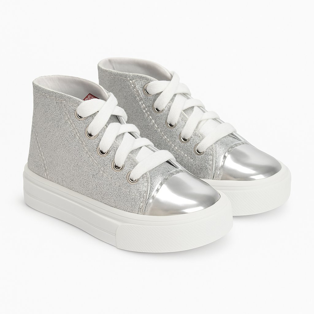 Bota Glitter Con Cordon