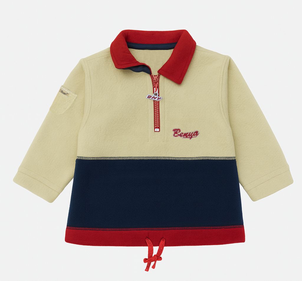 Buzo Polar Combinado con Cierre