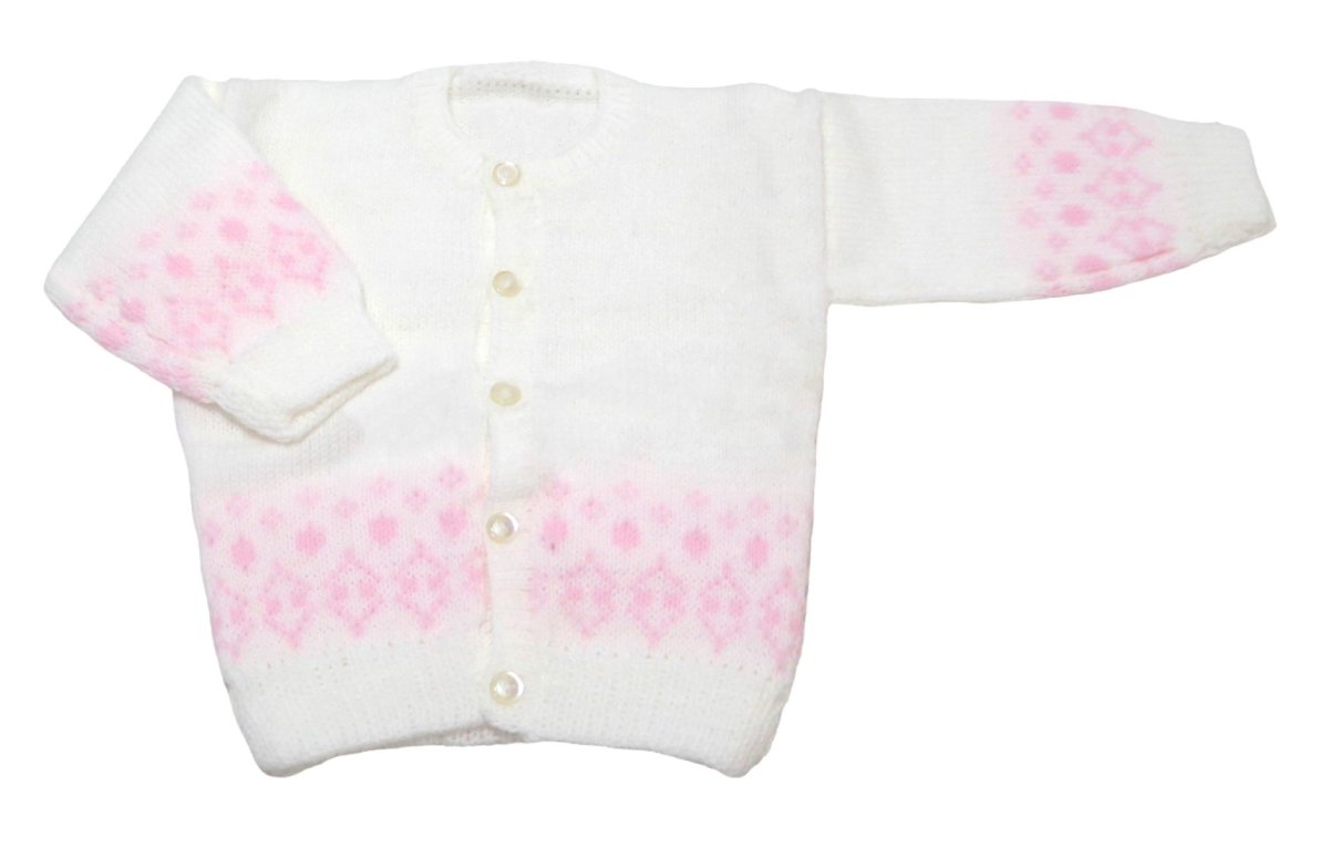 saquito Tejido cuello redondo combinado