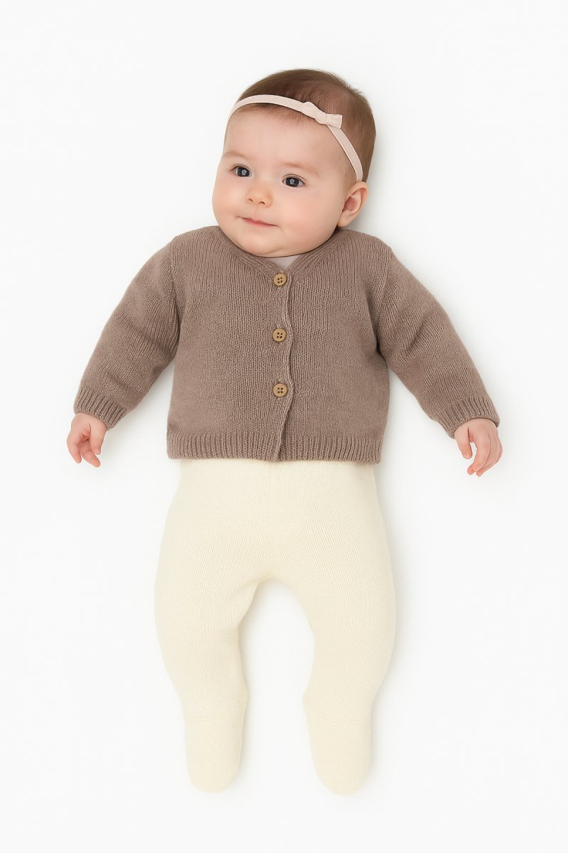 Medio Osito Tejido Suave Con Pie