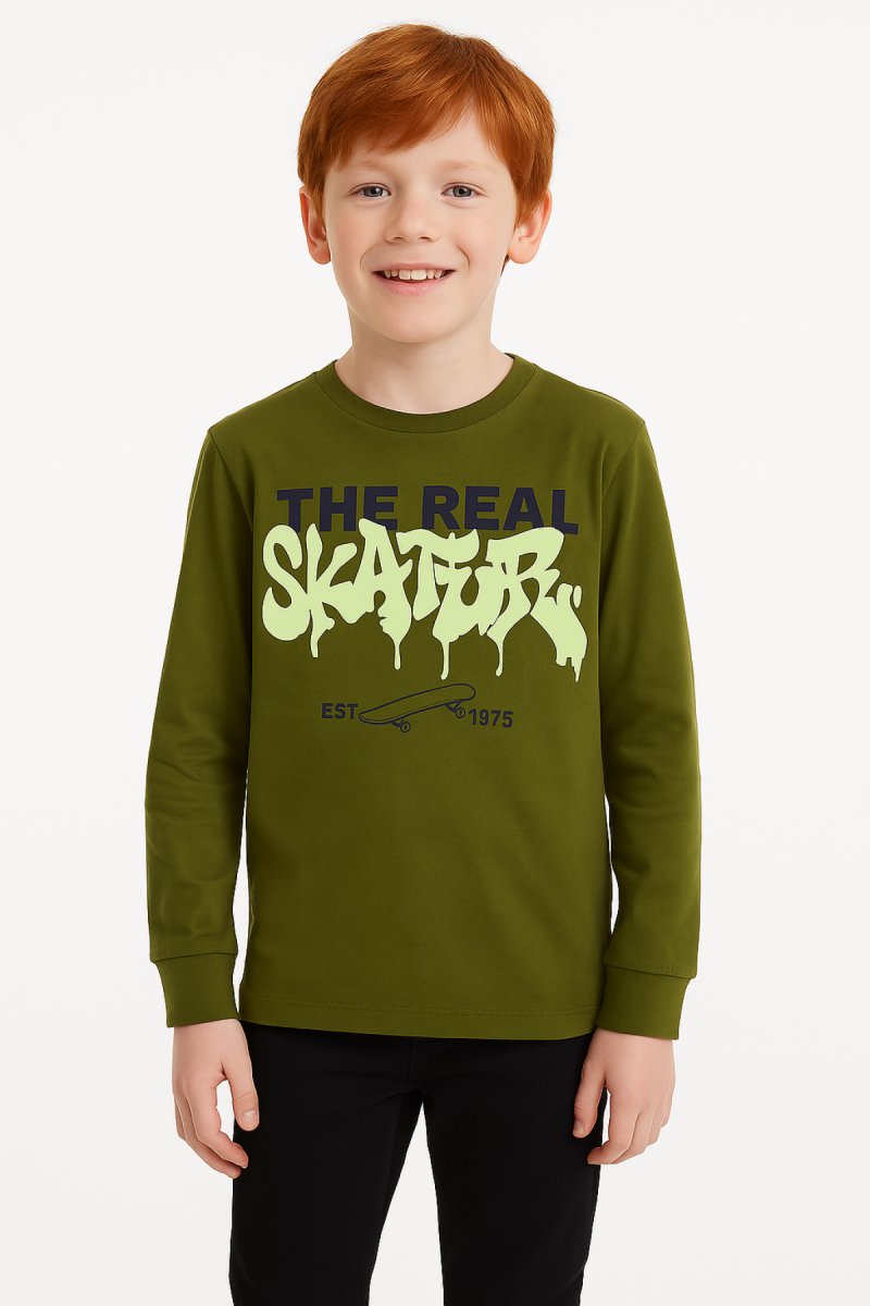 Remera Manga Larga Estampado The Real