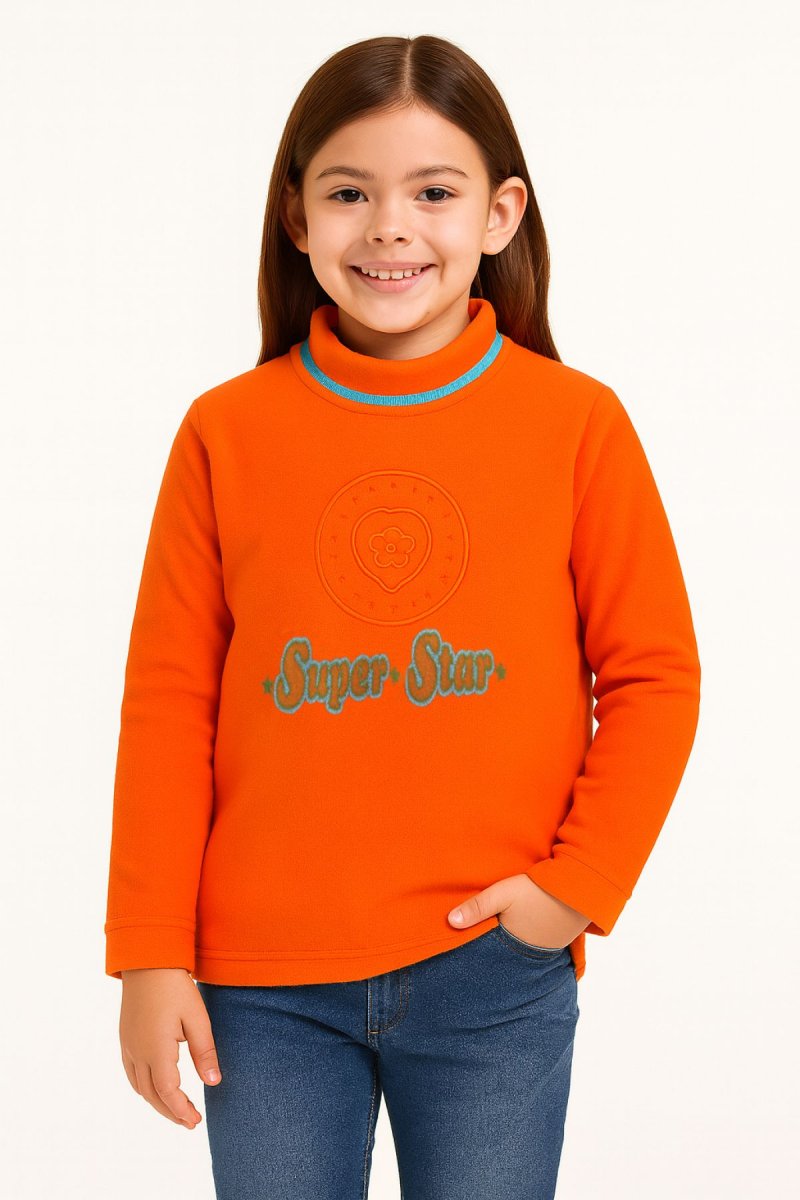 Buzo Polar con Flor y Estrellas Labradas