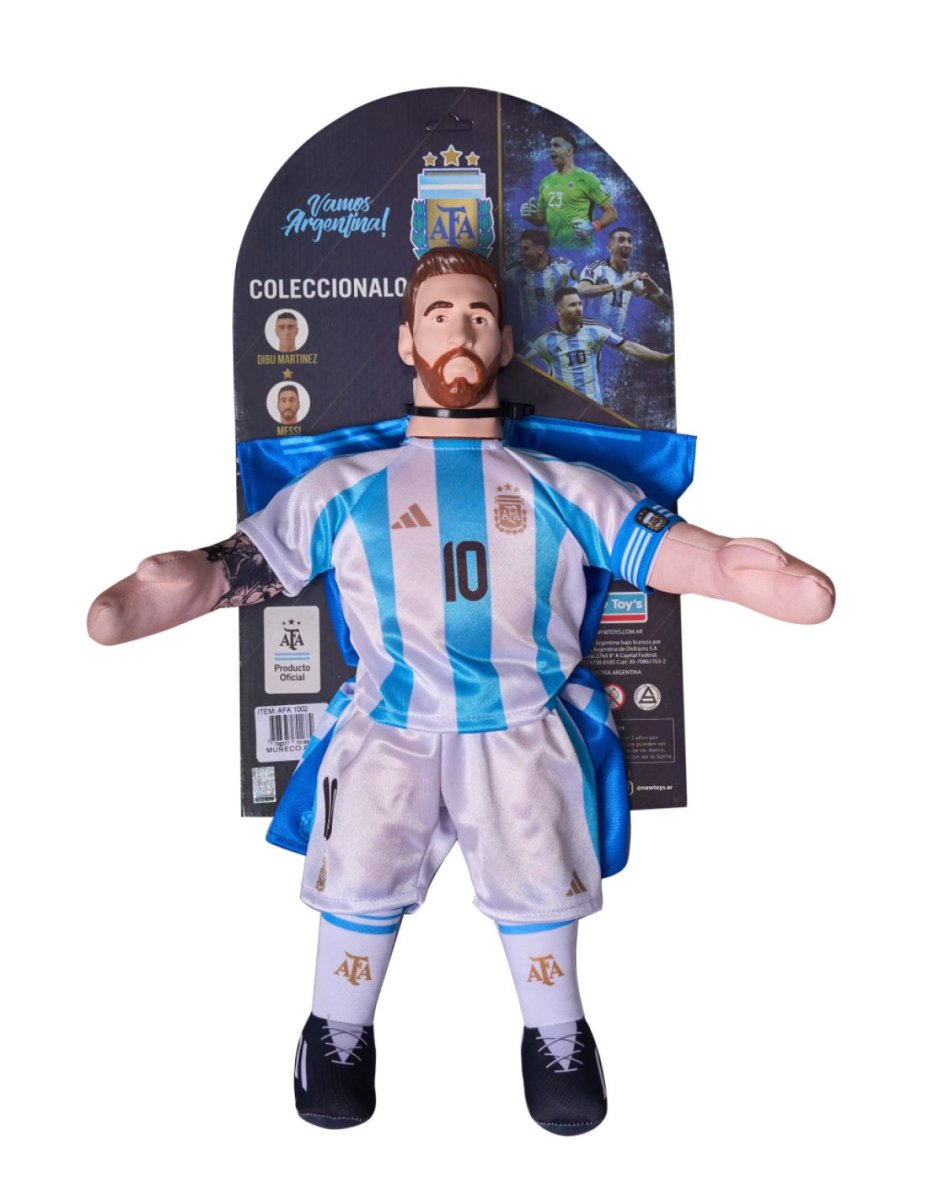 Muñeco Messi AFA 1000 - Incluye Uniforme Suplente