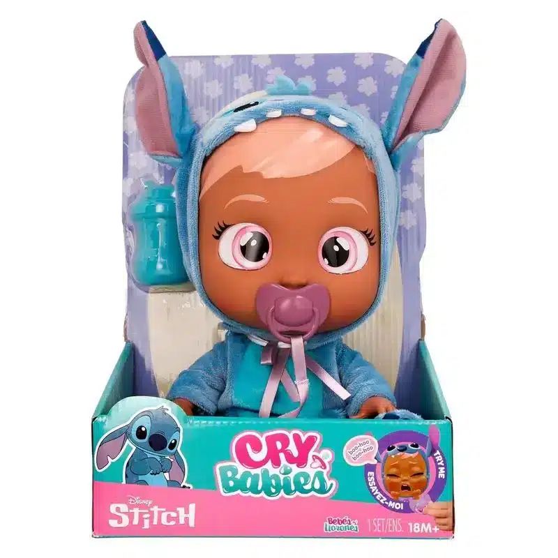 Muñeca Bebote Cry Babies Stitch Con Sonido - Bebe Llorones