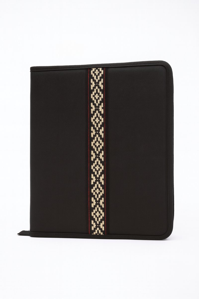 Carpeta N° 3 Forrada En Tela Con Cierre 3 Ganchos- Bordada Guarda Pampa