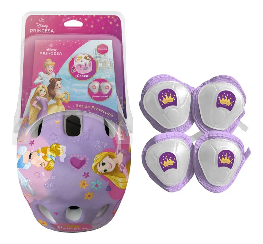 Set De Proteccion Princesas: Casco, Rodilleras Y Coderas